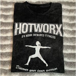 HOTWORX Vintage Logo Tee (Size: XL) Oversized Fit